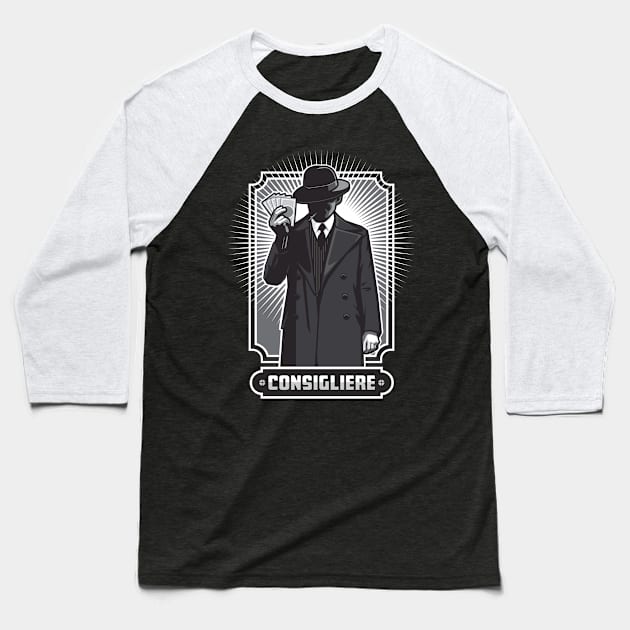 Character Metaphor- Mafia Mobster Consigliere 2.0 Baseball T-Shirt by Vector-Artist